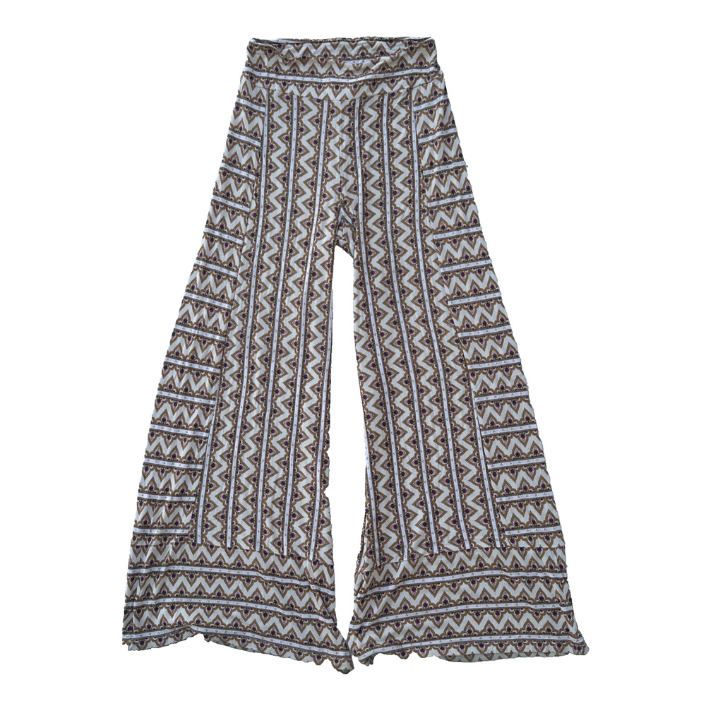 FARM Rio de Janeiro Anthropologie Wide Leg Stretch Pull-on Pant Sz XS Cream Boho